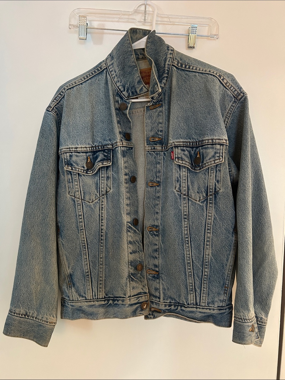 Vintage Levi's Western Light Blue Denim Jacket, Large